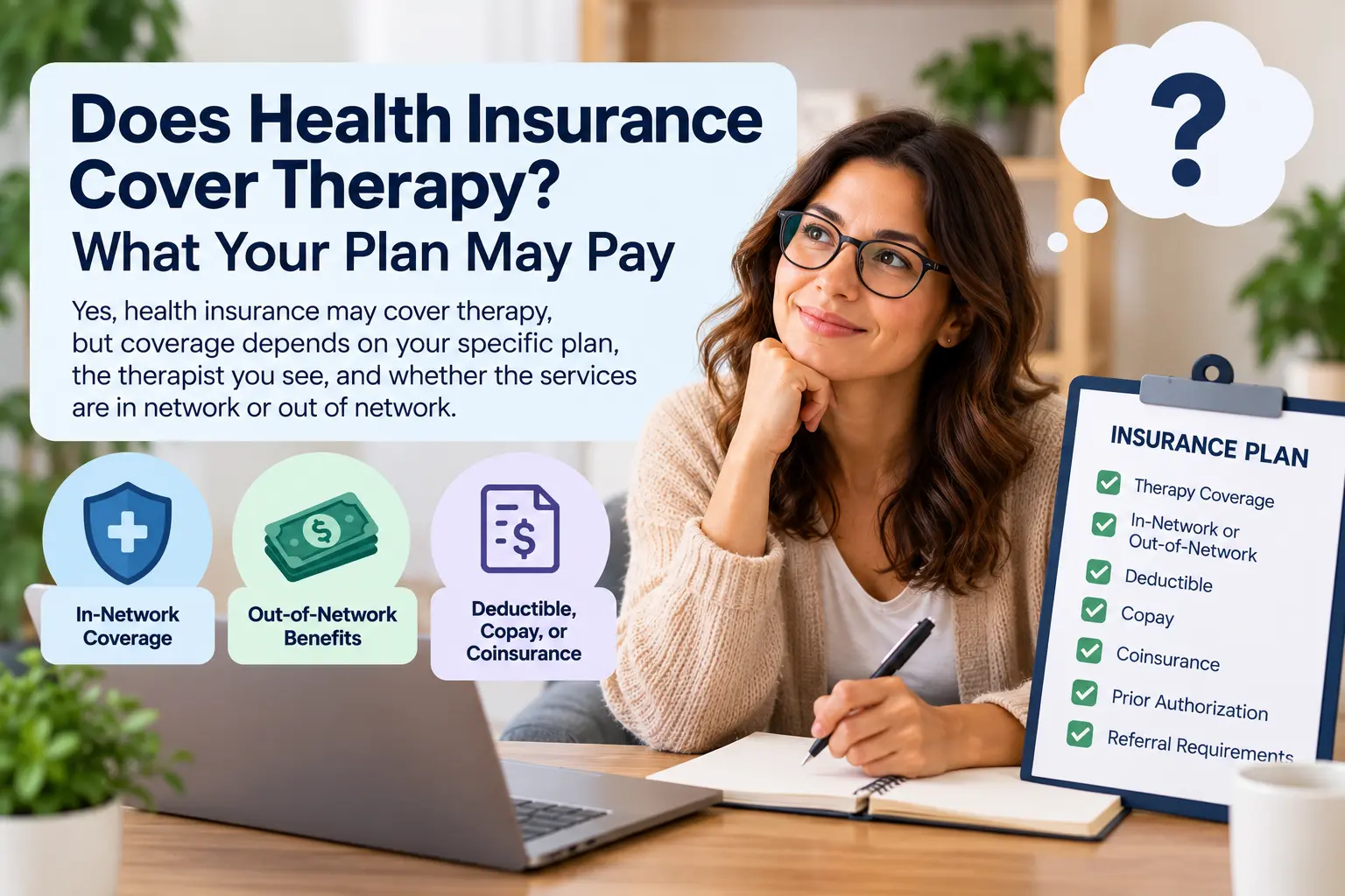 Health insurance coverage for therapy and mental health services